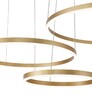 Миниатюра фото подвесной светодиодный светильник indigo galass 14001/3p gold v000013l | 220svet.ru