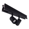 Миниатюра фото трековый светодиодный светильник elvan pj-2002-2x6w-ww-bk | 220svet.ru