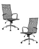 Миниатюра фото офисное кресло 2шт dobrin carter lmr-111b-n_ch-m_msh-grey-13175 | 220svet.ru