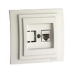 Миниатюра фото розетка компьютерная rj45 mono electric despina/ larissa 6 кат слоновая кость 500-000105-125 | 220svet.ru