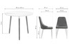 Миниатюра фото обеденная группа woodville уин 80 white / gray 579107 | 220svet.ru