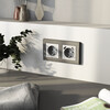 Миниатюра фото розетка с заземлением серебряный матовый werkel w1171065 | 220svet.ru