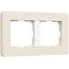 Миниатюра фото рамка на 2 поста айвори/белый werkel split soft-touch w0023066 | 220svet.ru