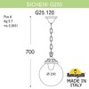 Миниатюра фото подвесной уличный светильник fumagalli sichem/g250. g25.120.000.vye27 | 220svet.ru