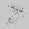 Миниатюра фото трековый магнитный светодиодный светильник maytoni focus zoom exility tr212-4-12wtw-z-dsz-b | 220svet.ru