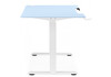 Миниатюра фото компьютерный стол регулируемый woodville маркос 120х75 голубой / белый 614595 | 220svet.ru