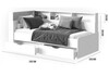 Миниатюра фото кровать 190х80 woodville амер белый / дуб вотан 602817 | 220svet.ru
