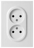Миниатюра фото розетка эра galaxy 15-2107-08 без заземления двойная 2x2p 16а-250в ip20 белый матовый б0071704 | 220svet.ru